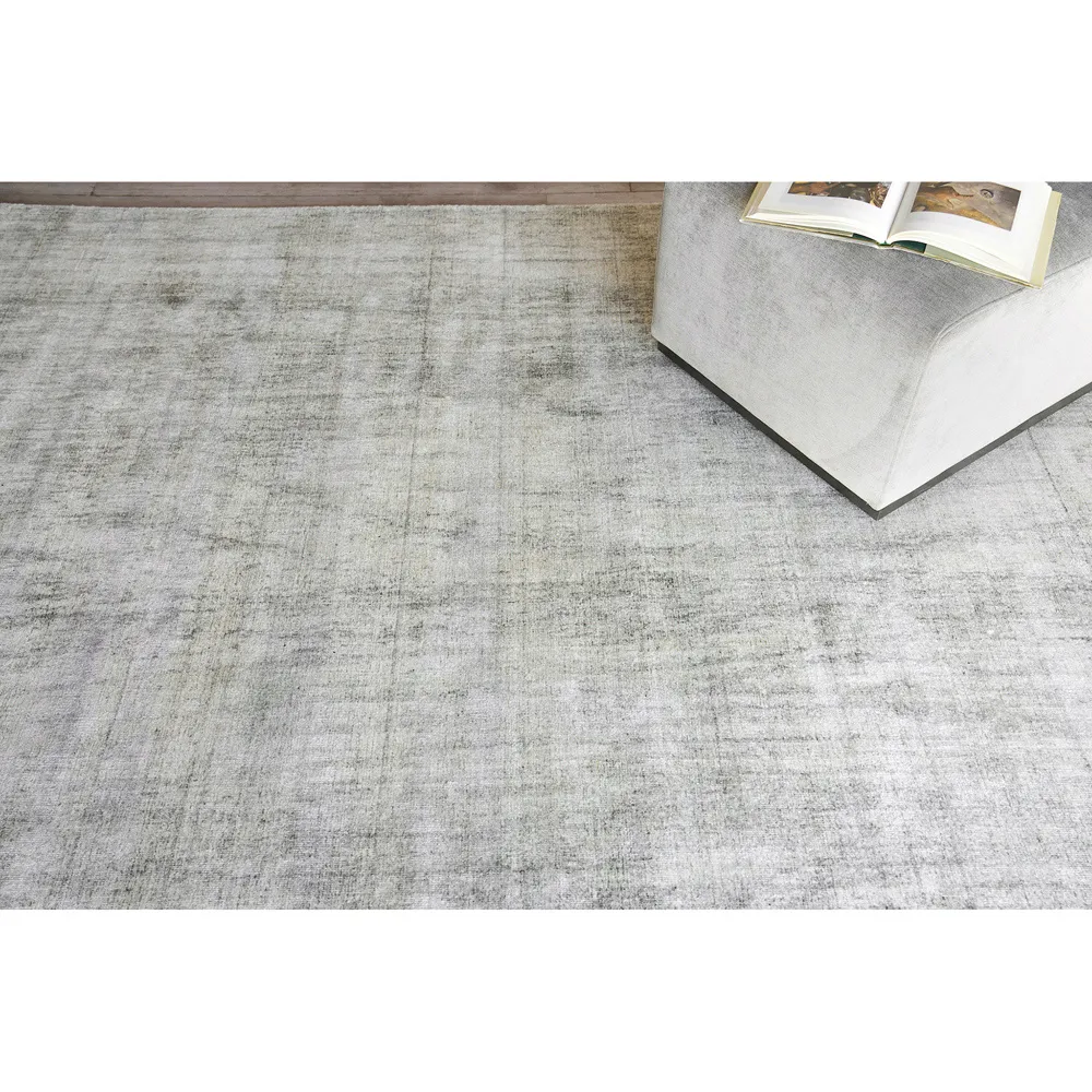 Samuel Patterned Rug Sample - Silver, Wool