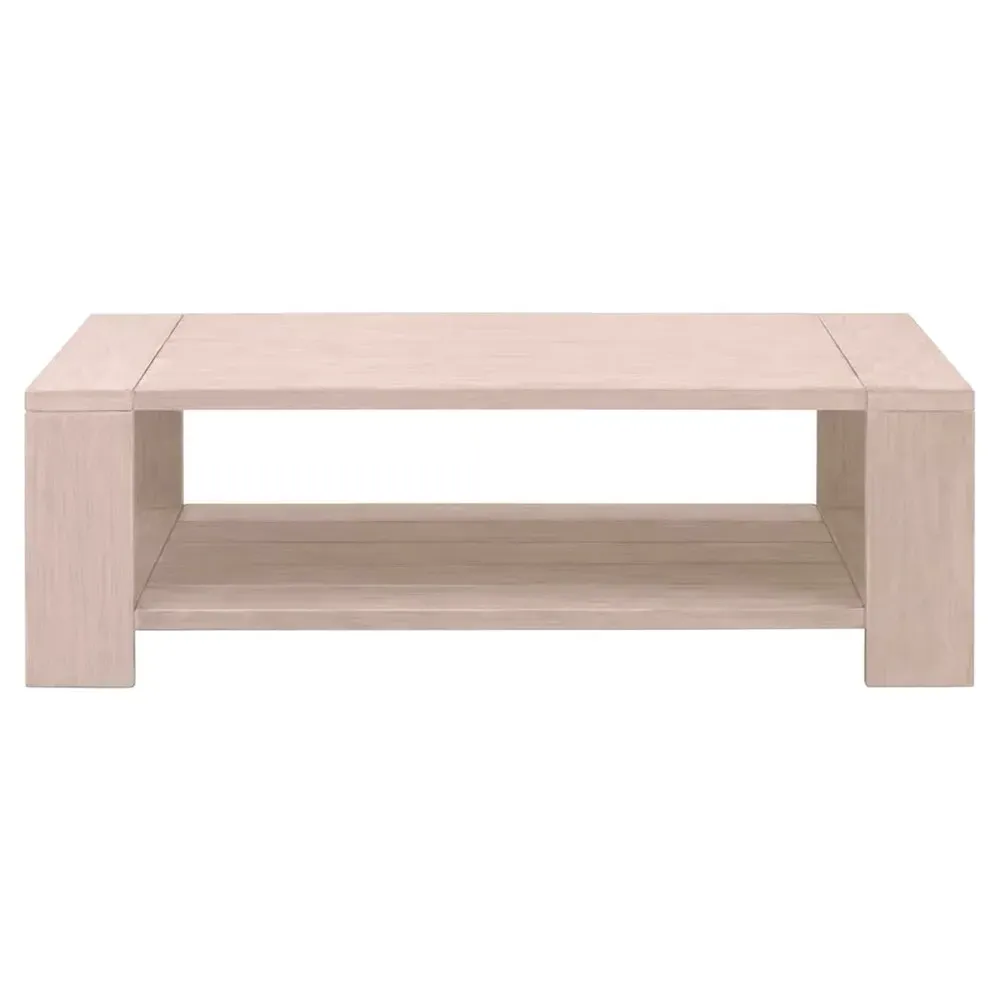 Samuel Rectangular 2 Tier Outdoor Coffee Table - Brown, Teak