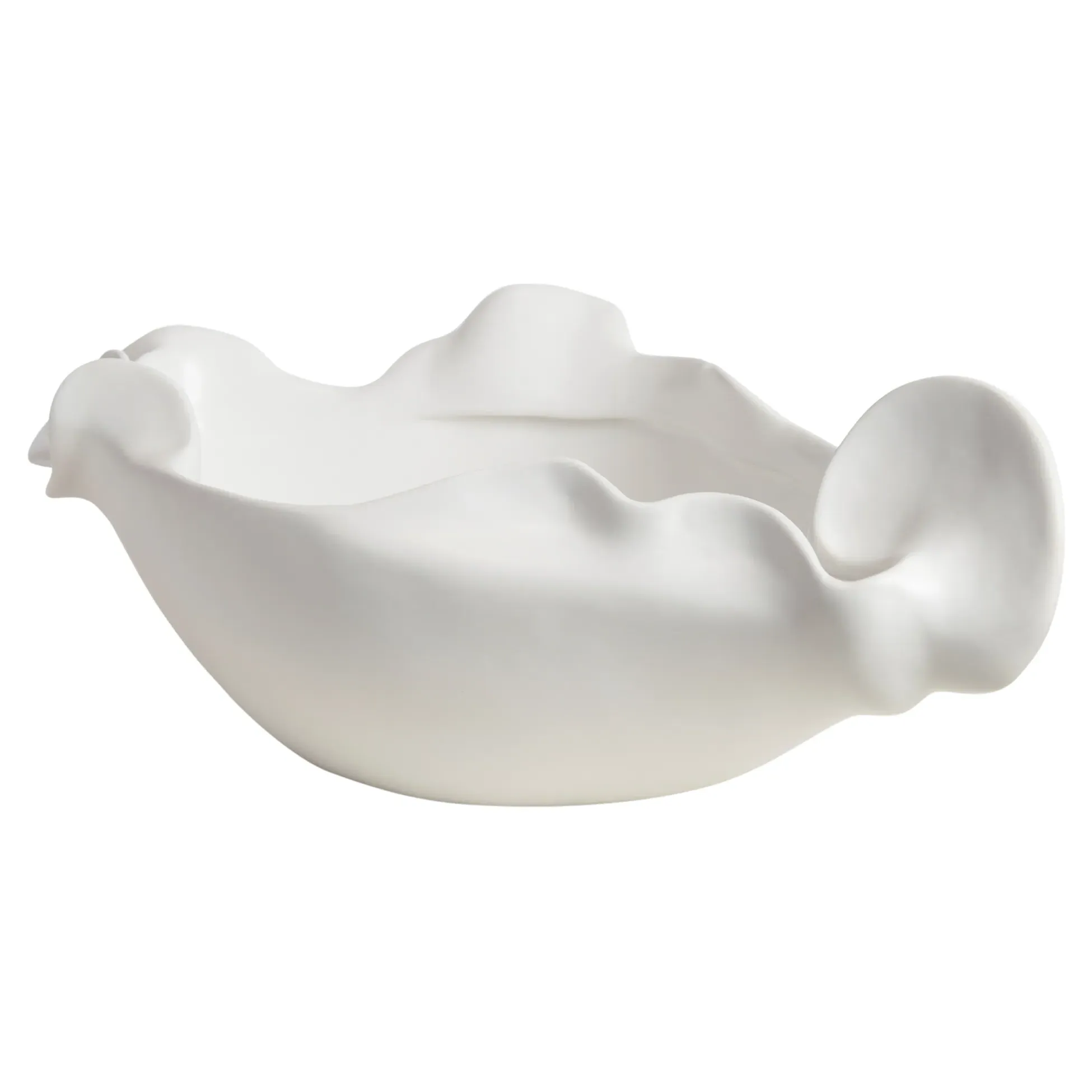 Samuel Small Decorative Bowl - White, Ceramic