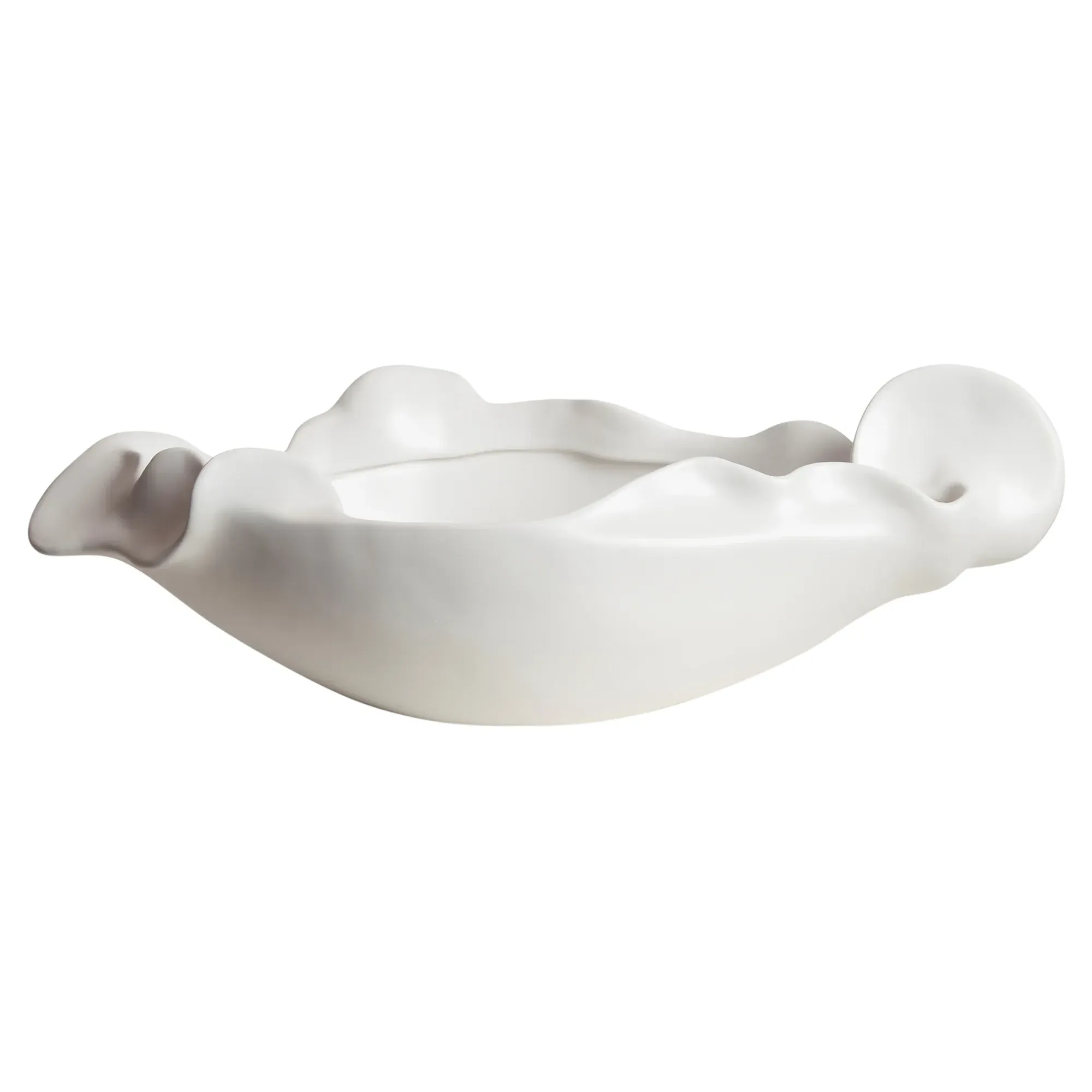 Samuel Small Decorative Bowl - White, Ceramic