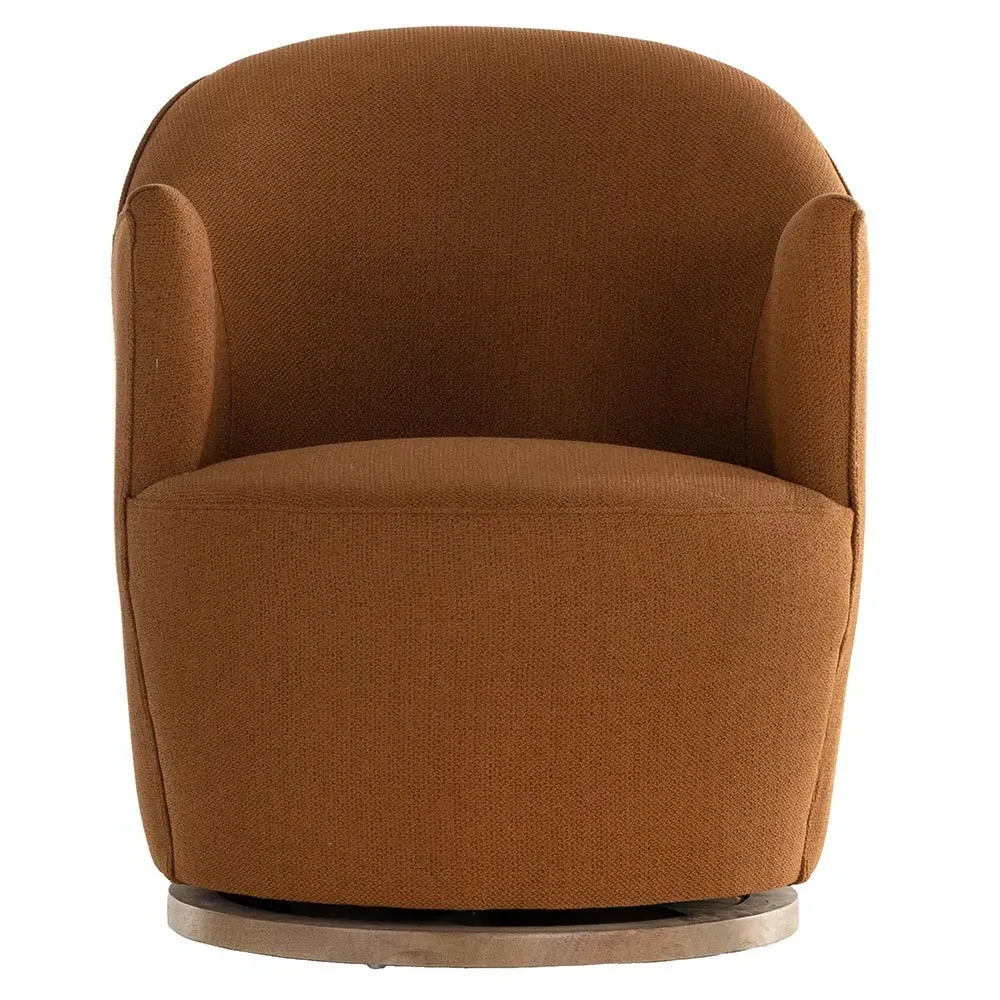 Samuel Swivel Arm Chair - Brown, Wood image