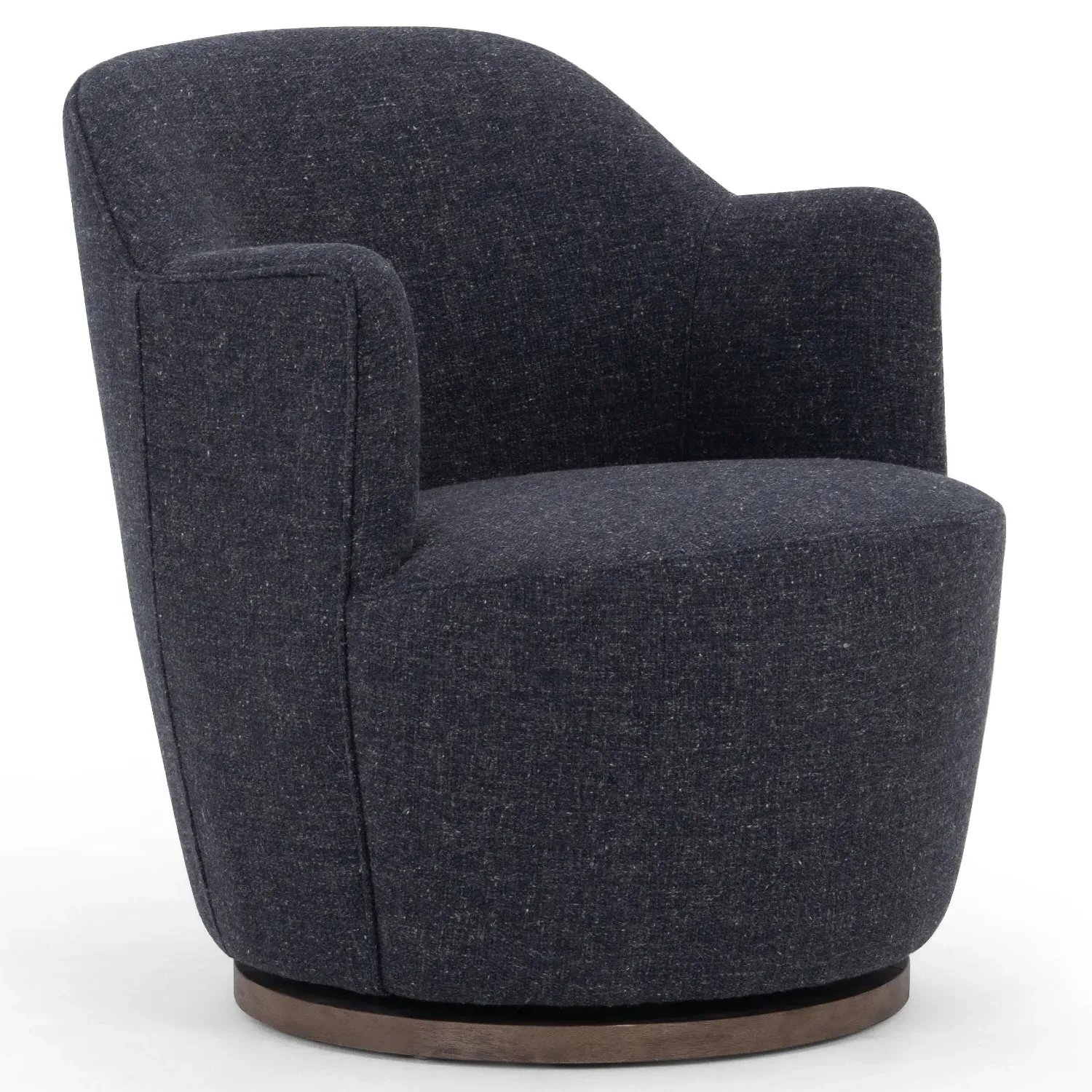 Samuel Swivel Arm Chair - Grey, Performance Fabric