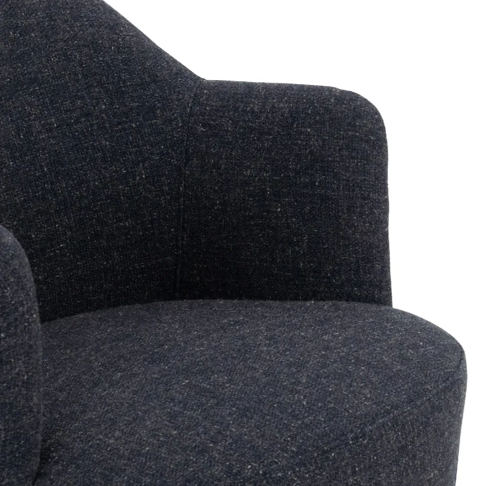Samuel Swivel Arm Chair - Grey, Performance Fabric