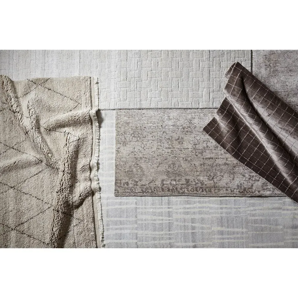 Sanaya Diamond Patterned Hand Knotted Rug - Beige, Wool