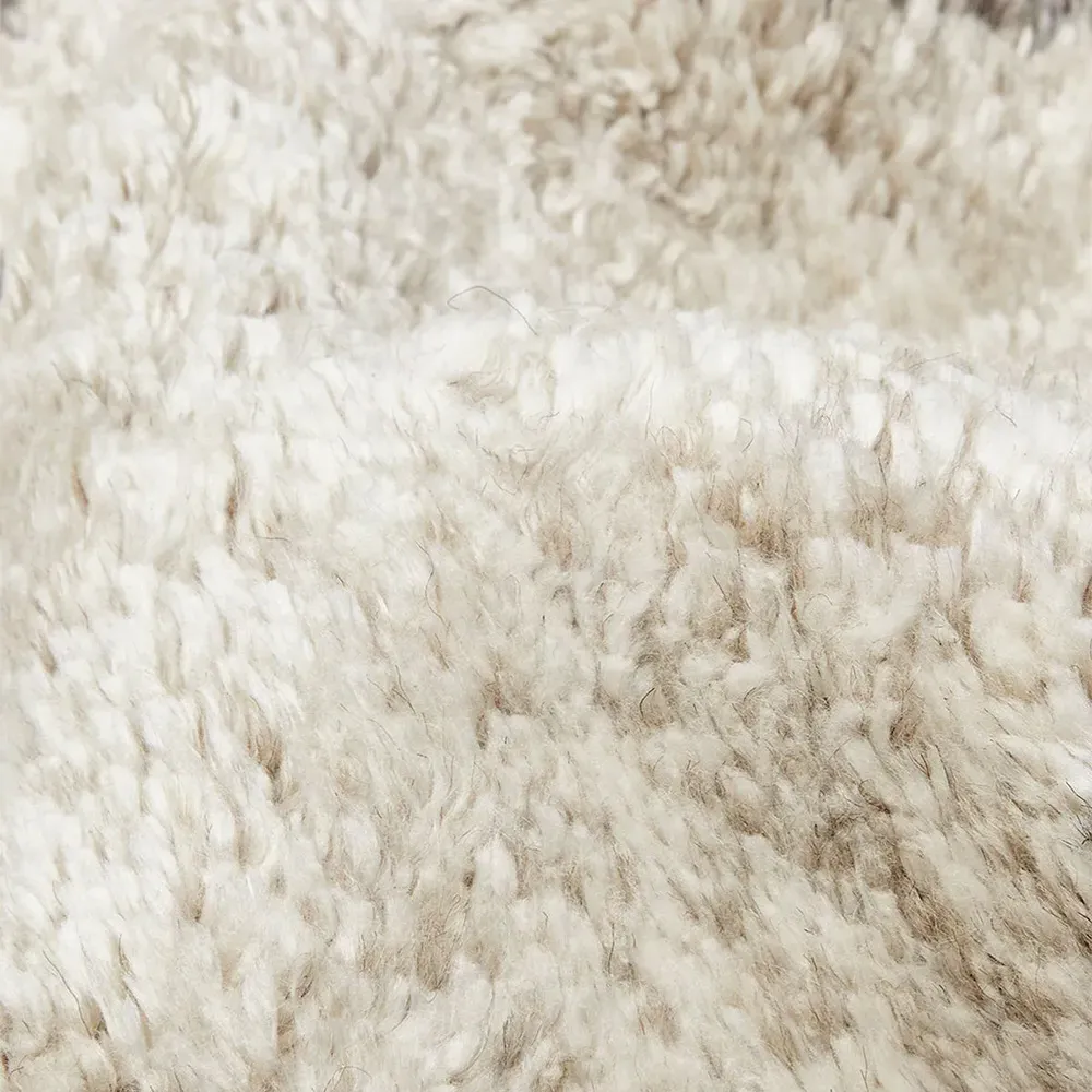 Sanaya Diamond Patterned Hand Knotted Rug - Beige, Wool