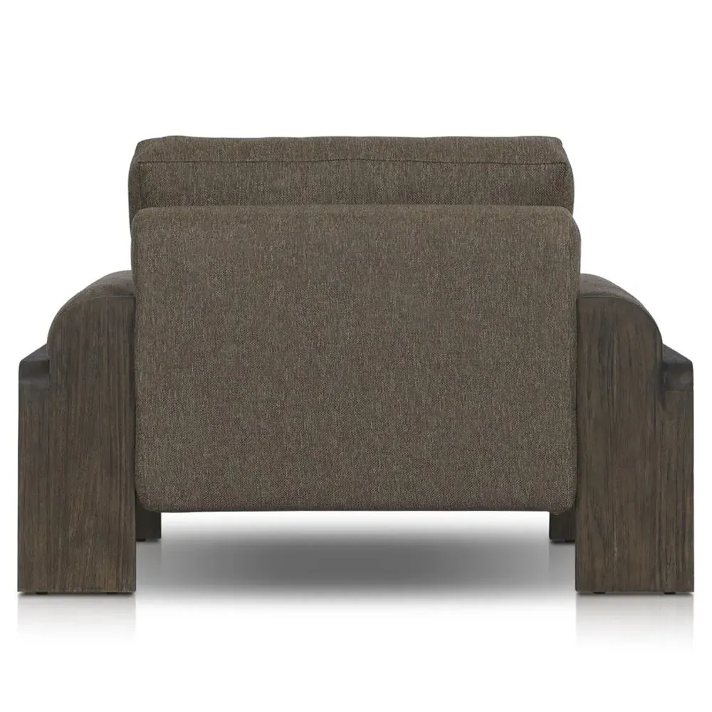 Sandari Upholstered Teak Outdoor Chair - Brown