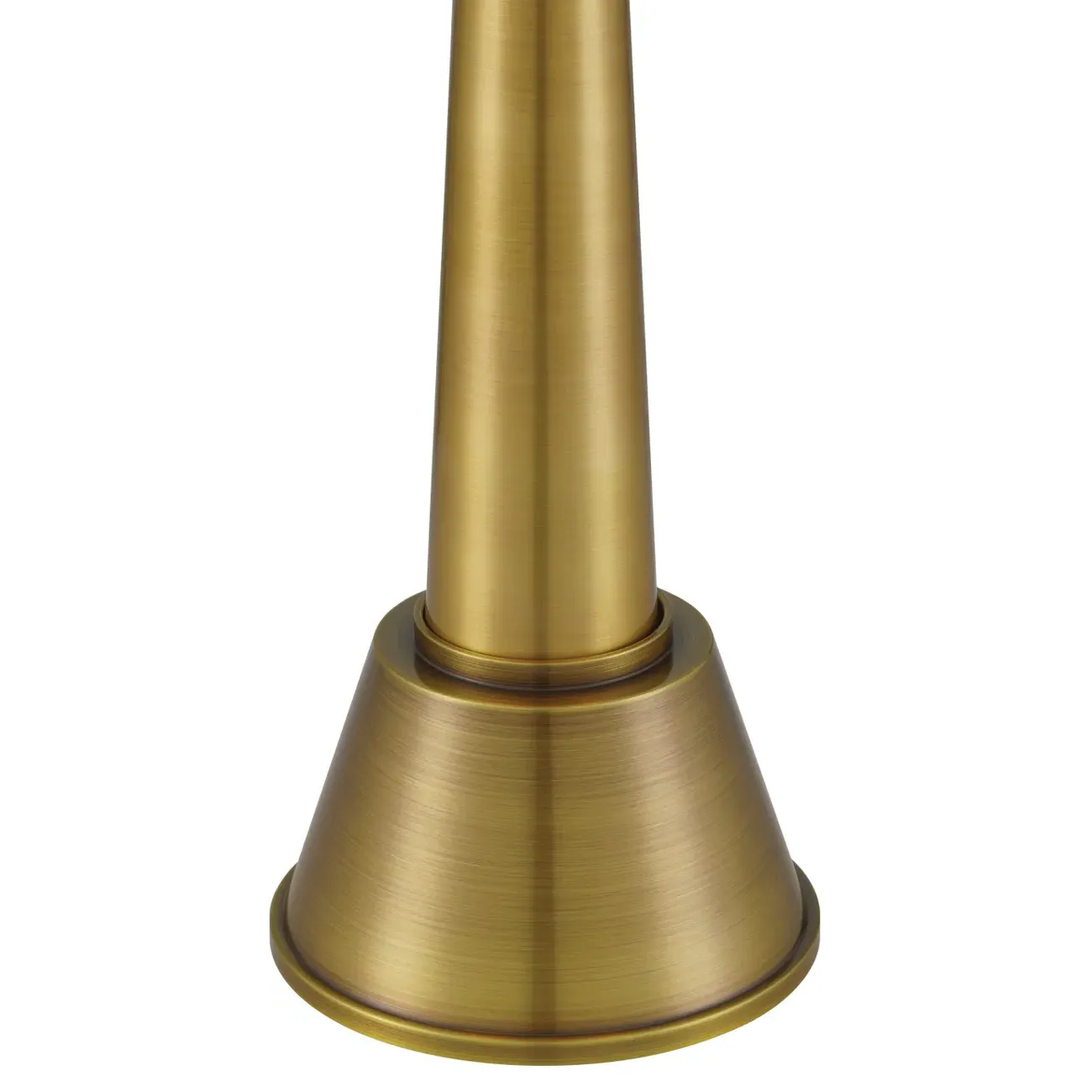 Sander Cordless Table Lamp with Silk Shade - Ivory, Brass