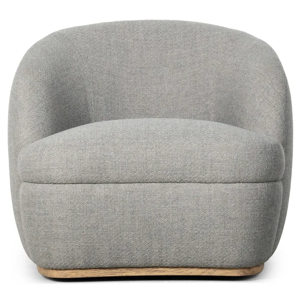 Sandie Gibson Silver Performance Swivel Barrel Chair - Silver