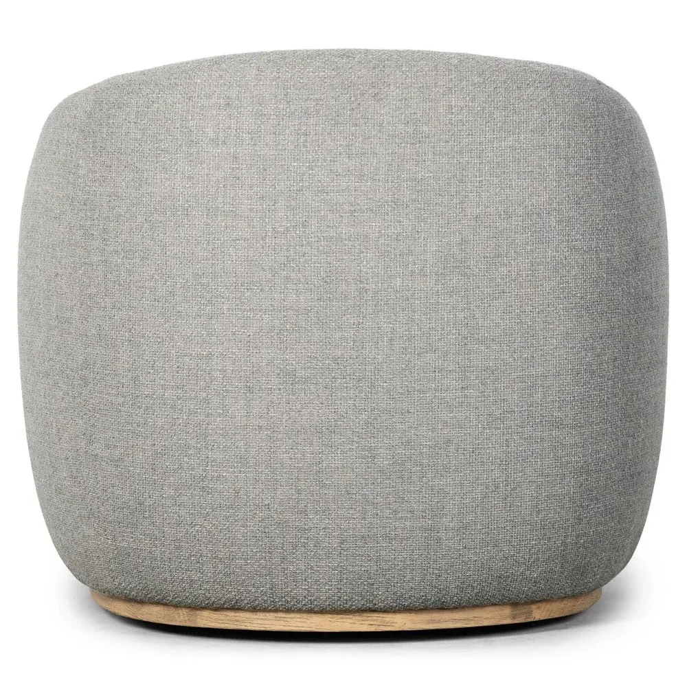 Sandie Gibson Silver Performance Swivel Barrel Chair - Silver