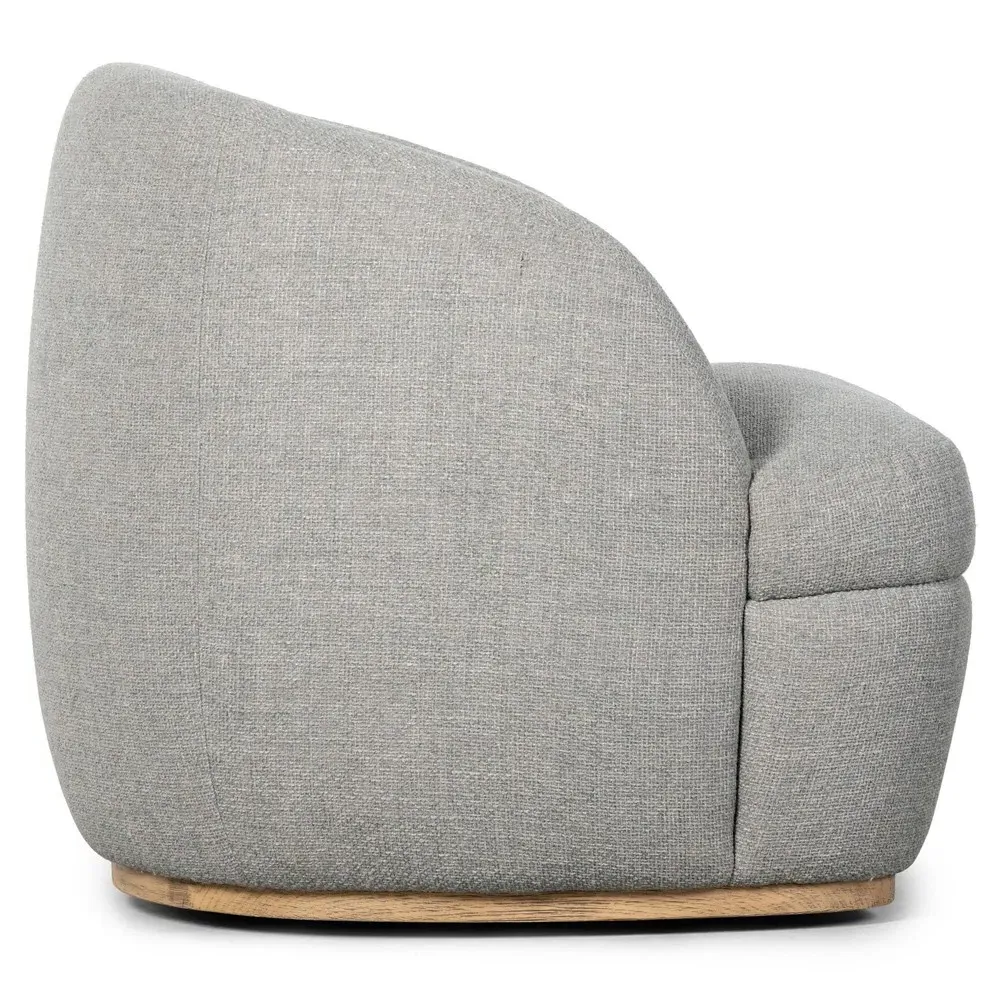 Sandie Gibson Silver Performance Swivel Barrel Chair - Silver