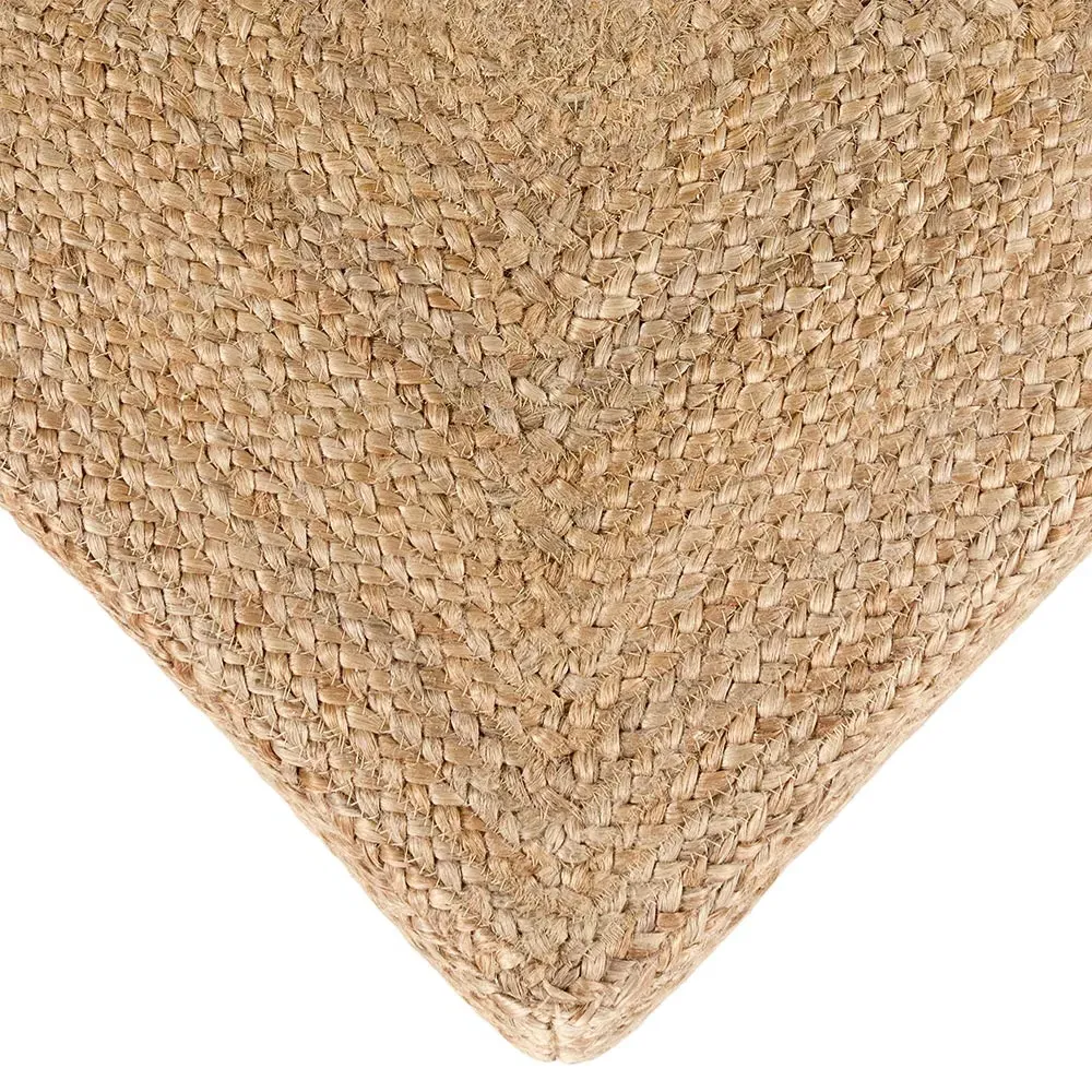 Sandra Square Pouf - Tan, Jute