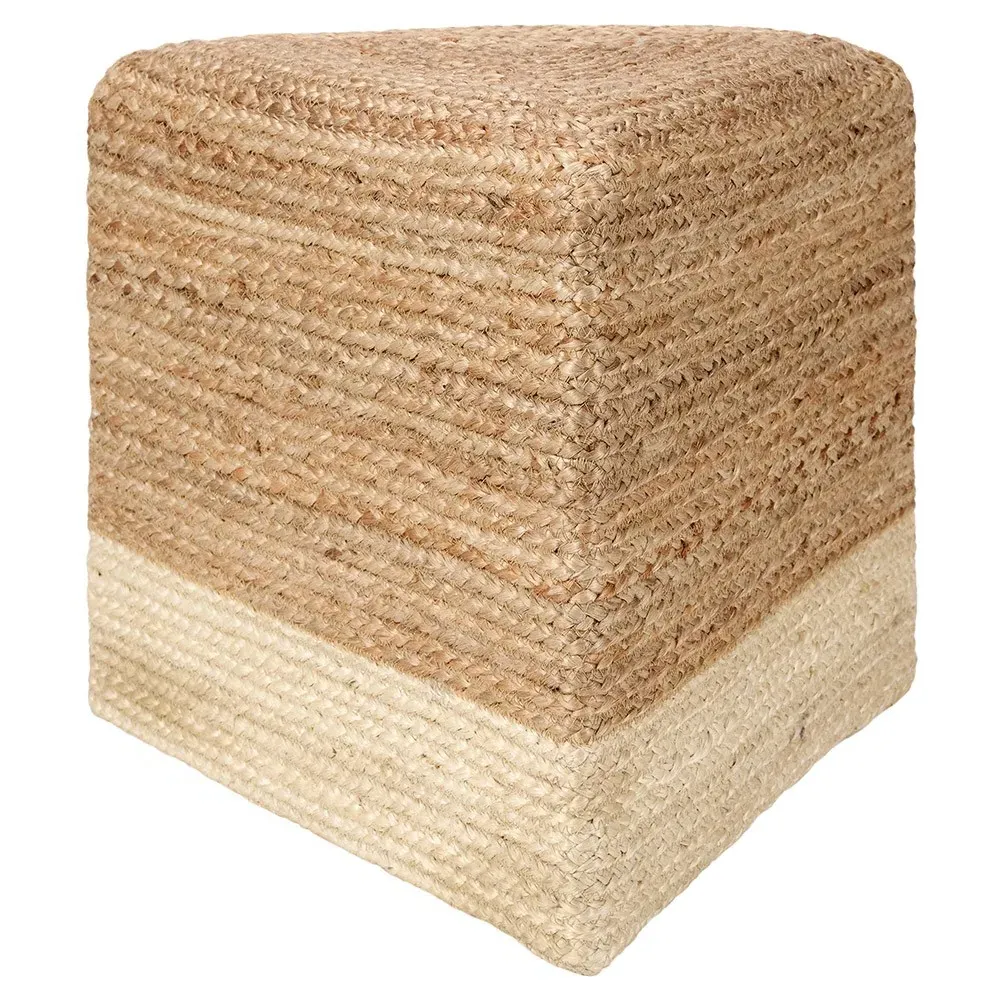 Sandra Triangle Pouf - Tan, Jute image
