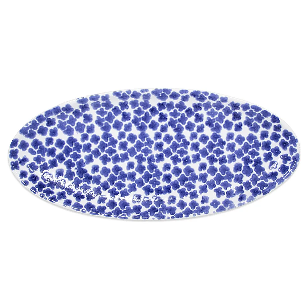 Santorini 3 Piece Serveware Set - Blue, Ceramic