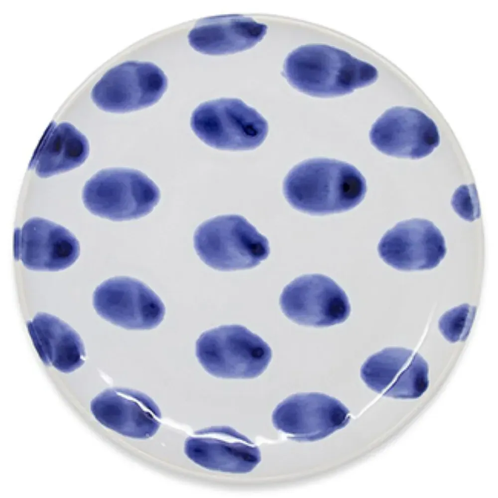 Santorini 4 Piece Cocktail Plates - Blue, Ceramic