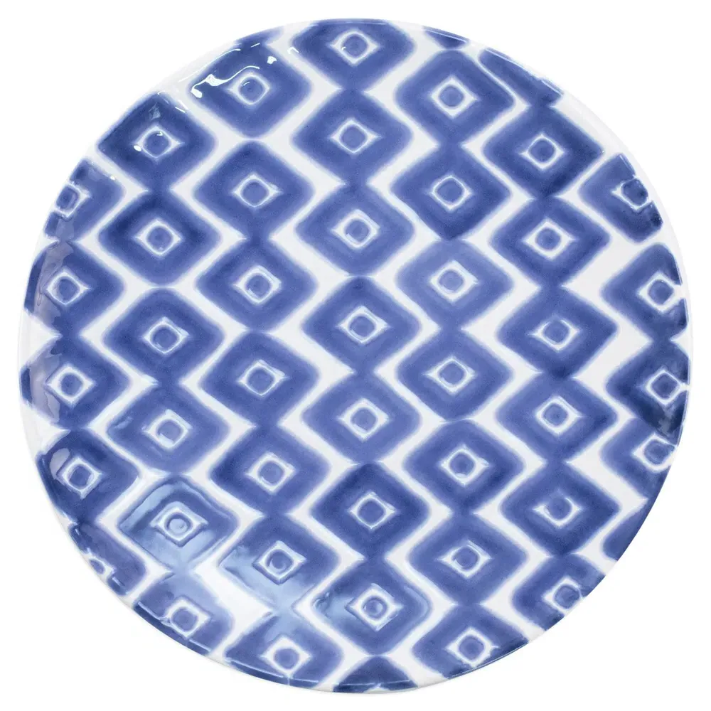 Santorini 4 Piece Serving Bowls - Blue, Ceramic