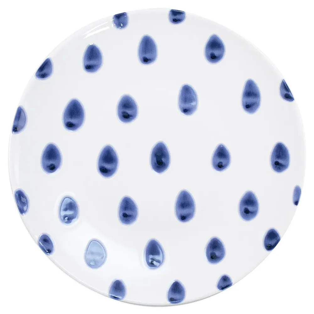 Santorini Dinner Plates Set of 4 - Blue, Ceramic