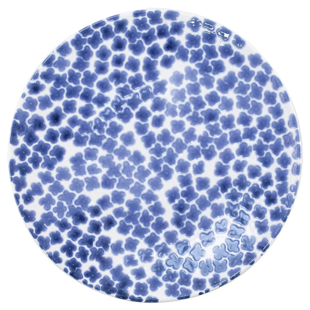 Santorini Dinner Plates Set of 4 - Blue, Ceramic