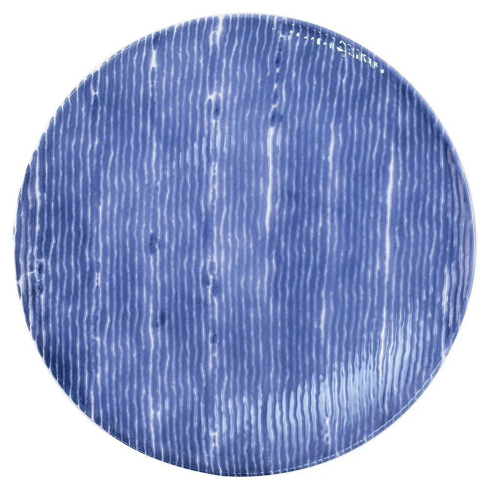 Santorini Dinner Plates Set of 4 - Blue, Ceramic