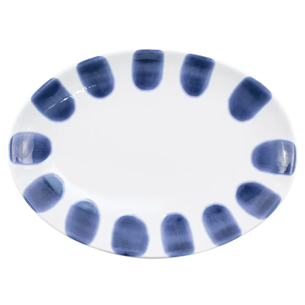 Santorini Oval Platter - Blue, Ceramic image