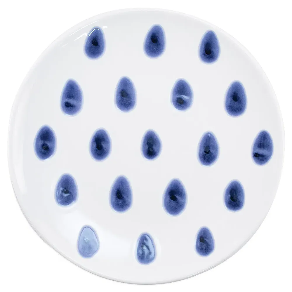 Santorini Salad Plates Set of 4 - Blue, Ceramic