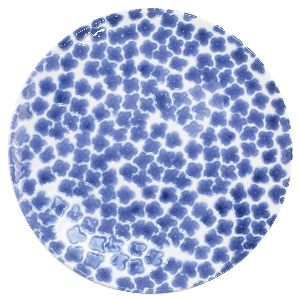Santorini Salad Plates Set of 4 - Blue, Ceramic