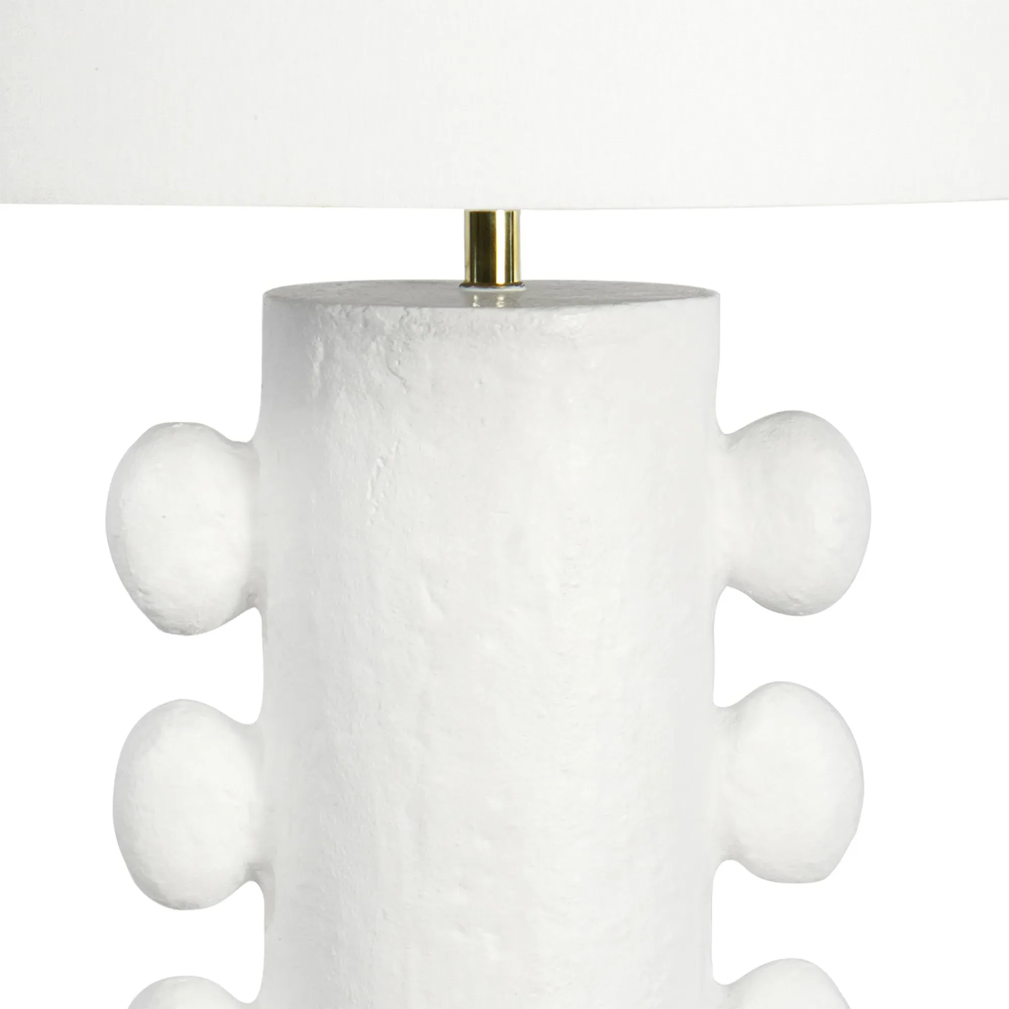 Sanya Large Bedside Table Lamp - White, Aluminum
