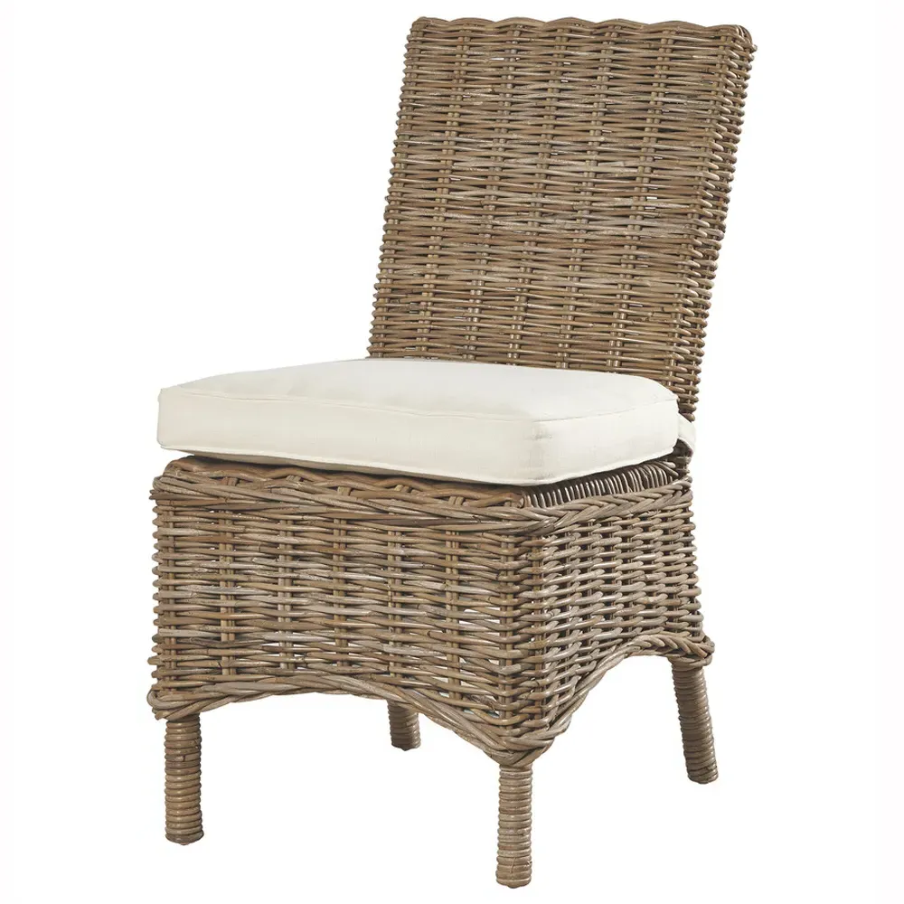 Sara Dining Side Chair - Brown, Rattan