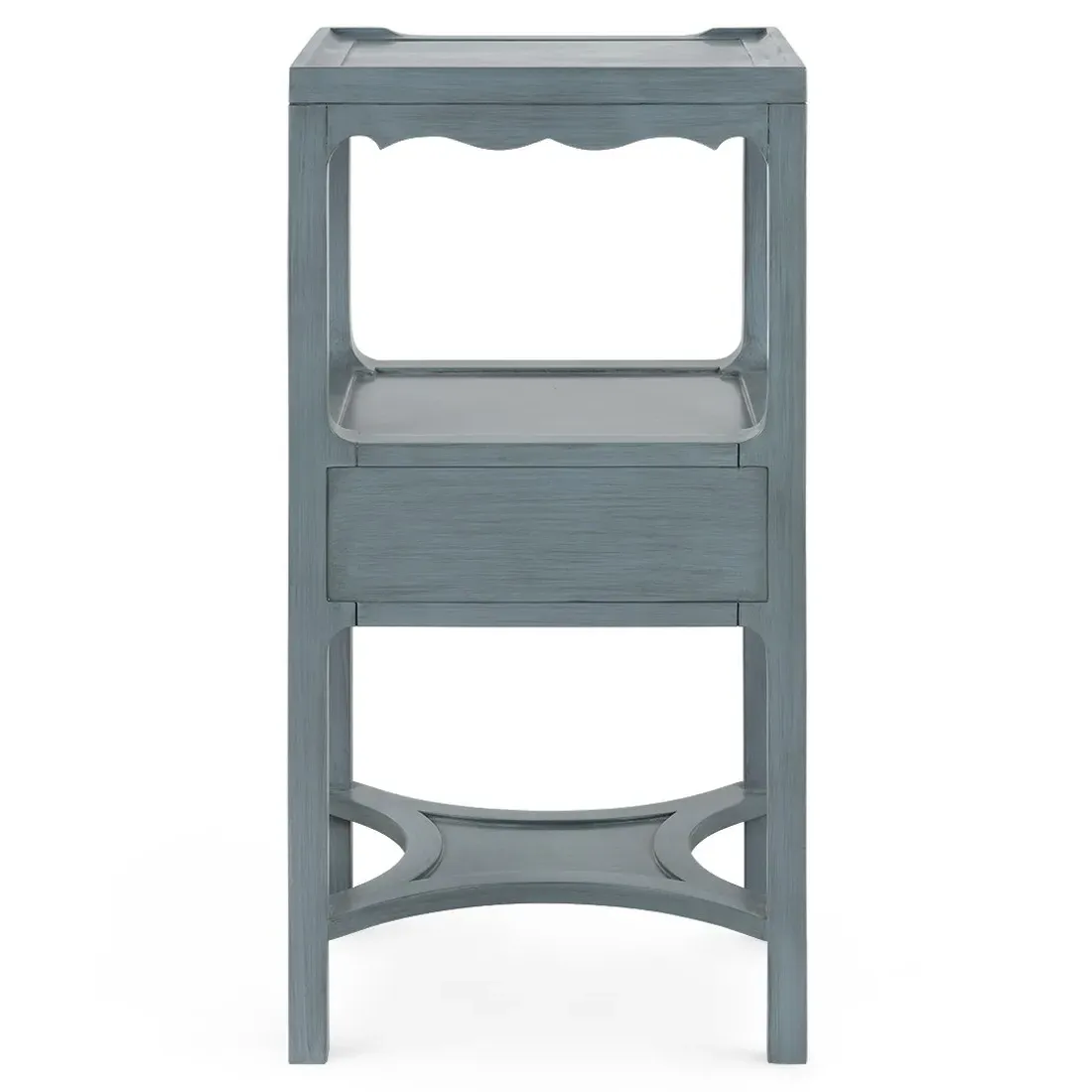 Sara Panel End Table - Foggy Horizon, Acacia Wood