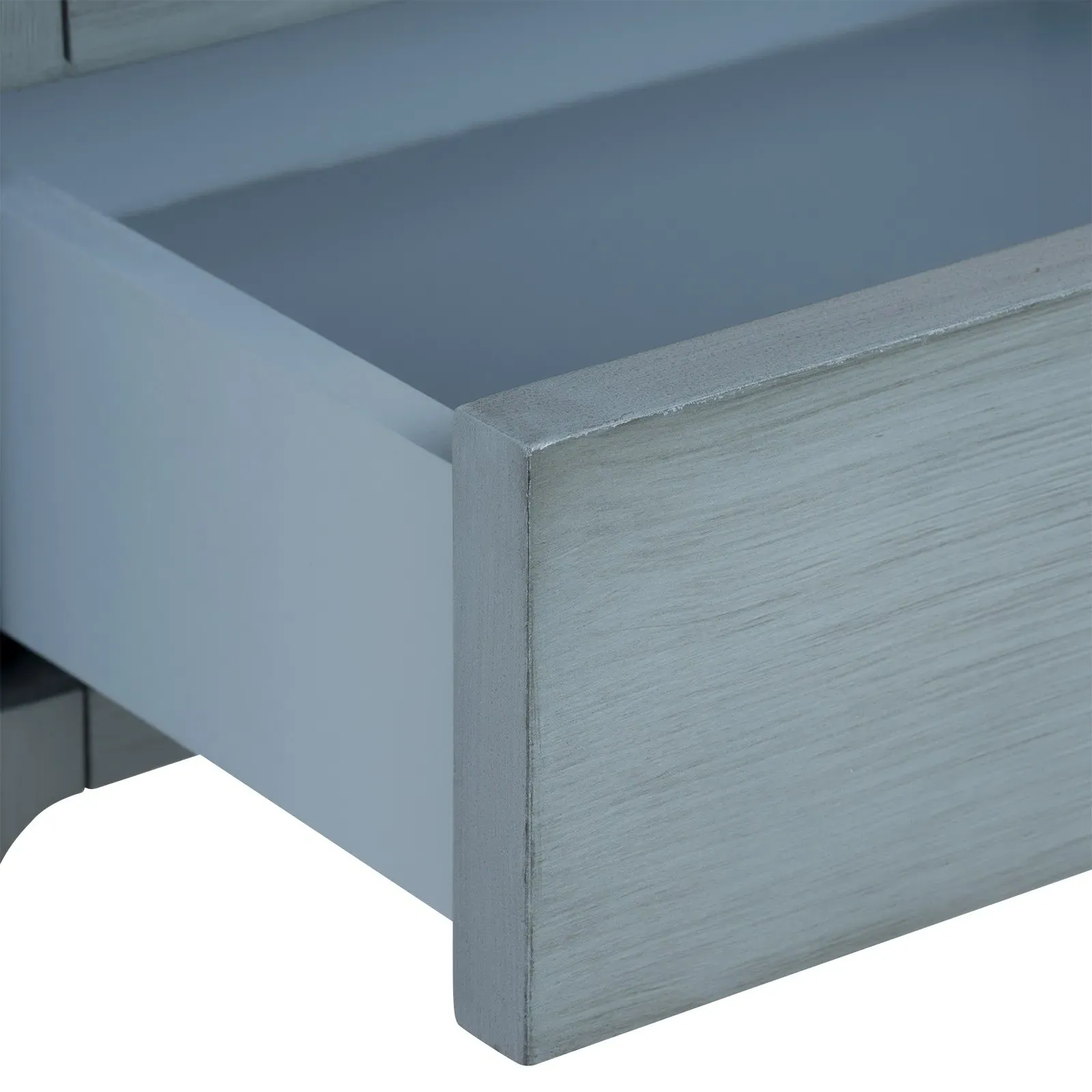 Sara Panel End Table - Foggy Horizon, Acacia Wood