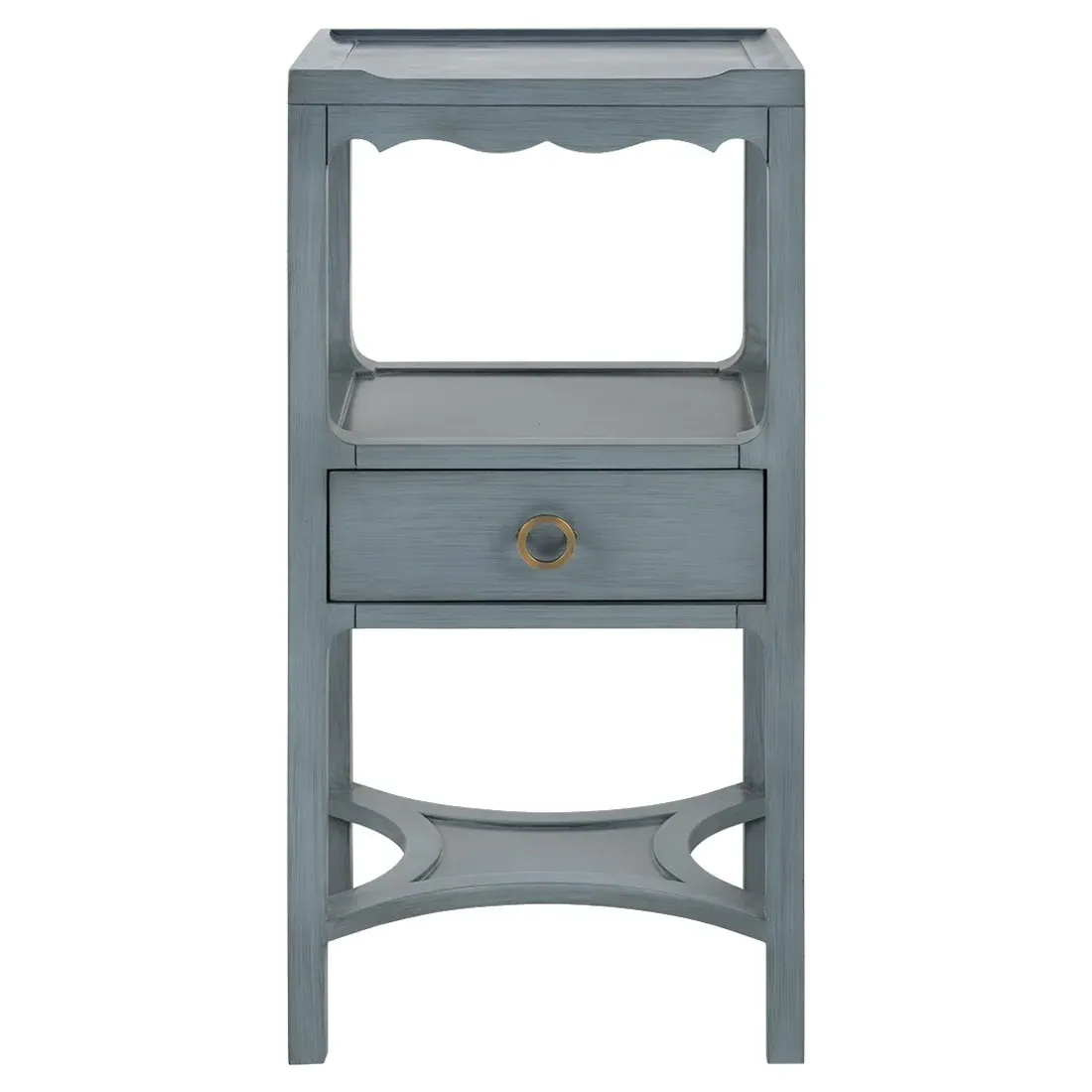 Sara Panel End Table - Foggy Horizon, Acacia Wood image