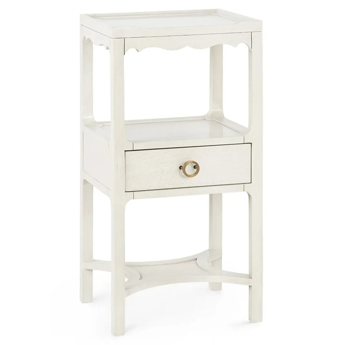 Sara Panel End Table - Sailcloth Sheen, Acacia Wood