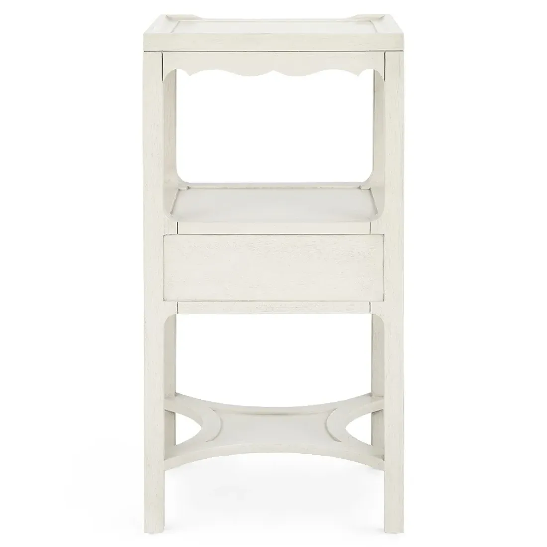 Sara Panel End Table - Sailcloth Sheen, Acacia Wood