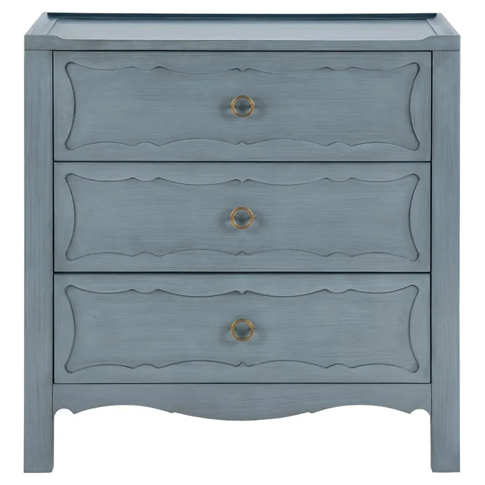 Sara Rectangular End Table - Foggy Horizon, Acacia Wood