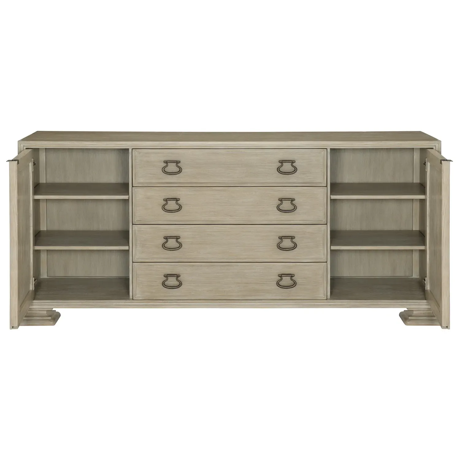 Sarabeth Buffet with Patterned Cast Grilles - Brown, Wood