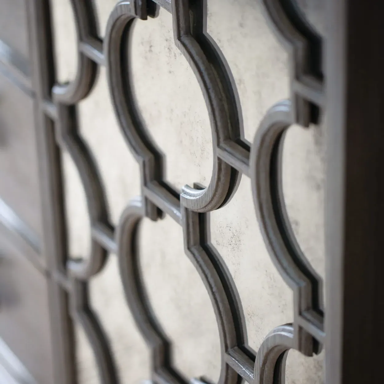 Sarabeth Buffet with Patterned Cast Grilles - Brown, Wood