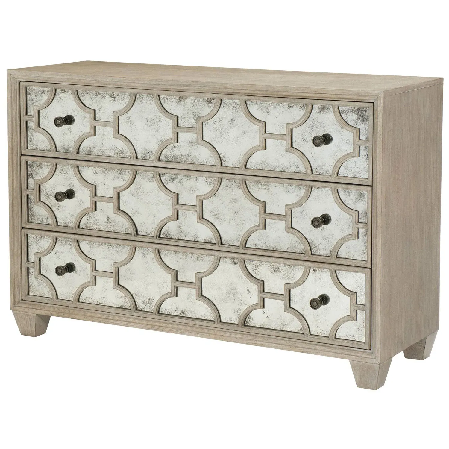 Sarabeth Dresser with Mirrored Drawers - Brown, Wood