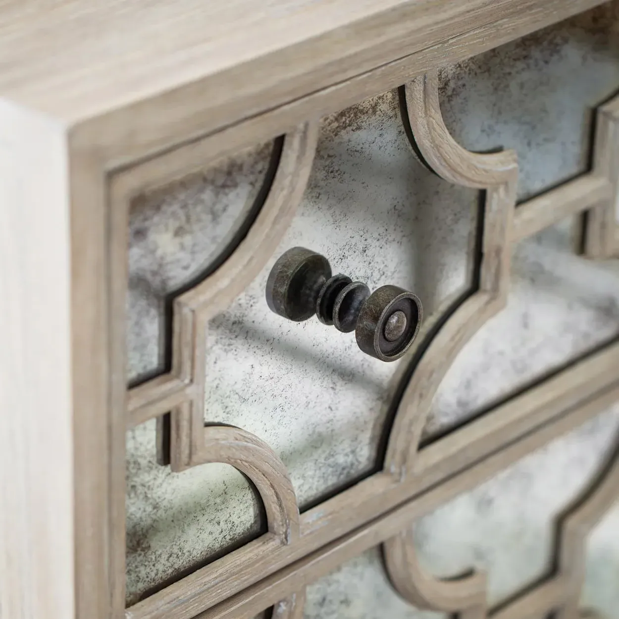 Sarabeth Dresser with Mirrored Drawers - Brown, Wood