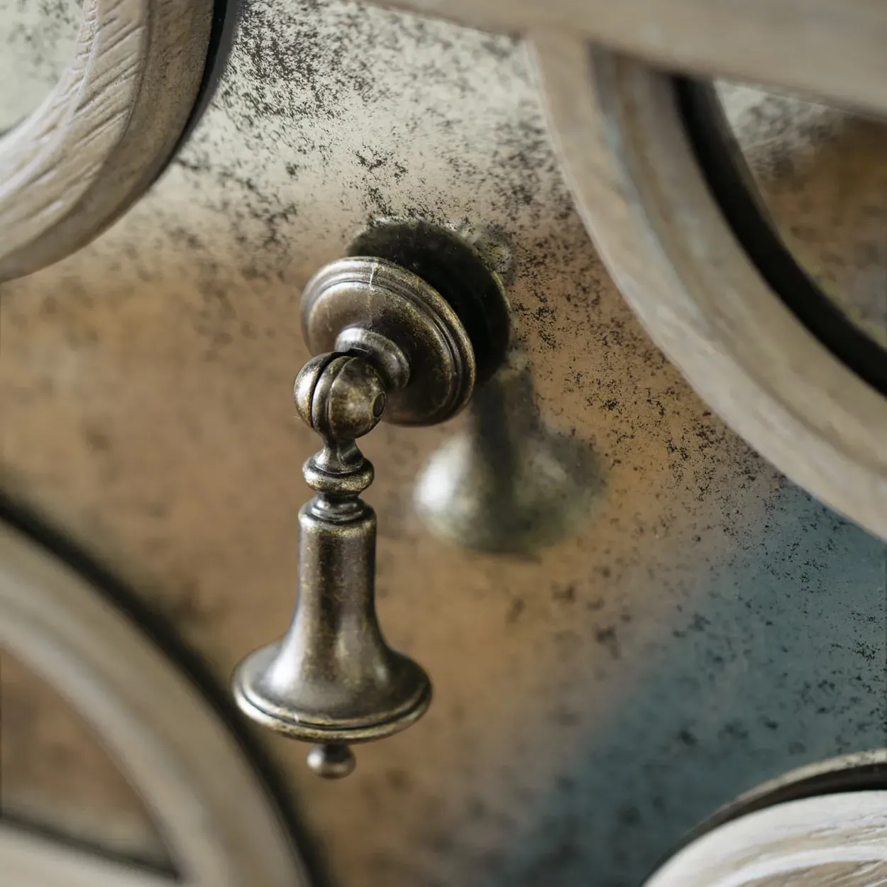 Sarabeth Nightstand with Mirrored Drawers - Brown, Wood