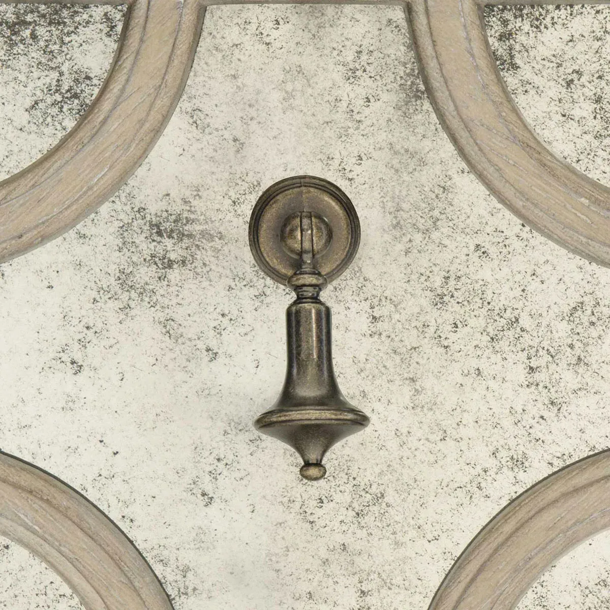 Sarabeth Nightstand with Mirrored Drawers - Brown, Wood