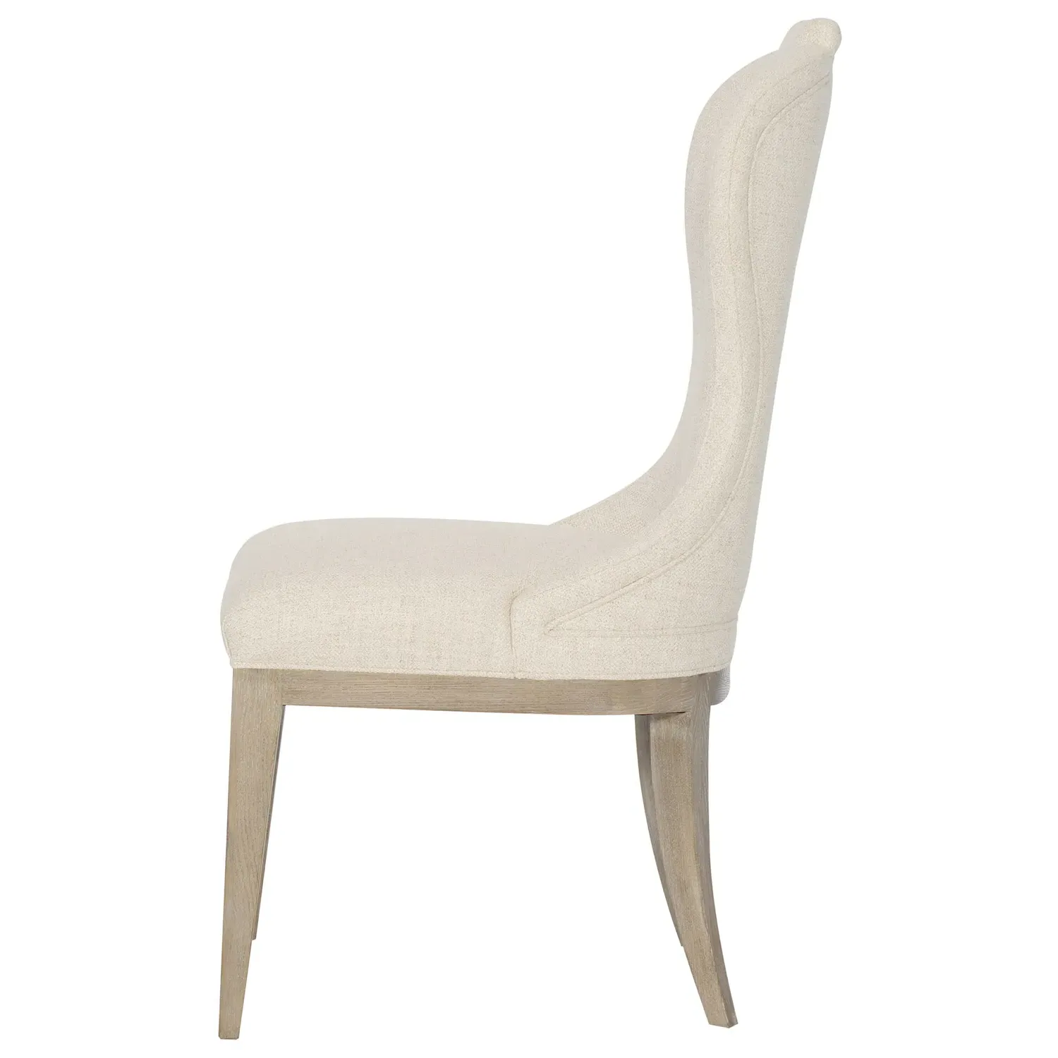 Sarabeth Rounded Dining Side Chair - Beige, Wood