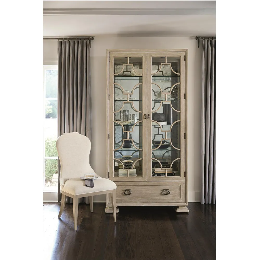 Sarabeth Rounded Dining Side Chair - Beige, Wood