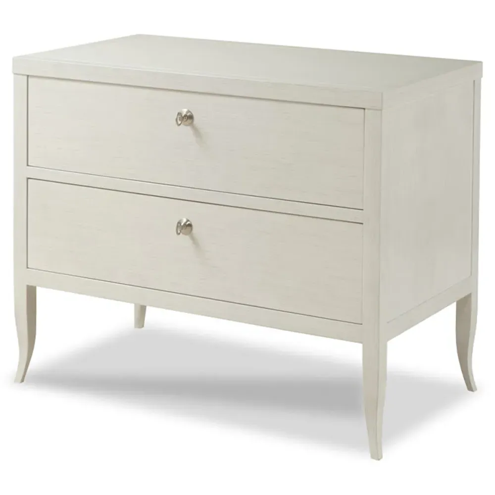 Sarah French Country Nightstand - Carrara White, Hardwood image