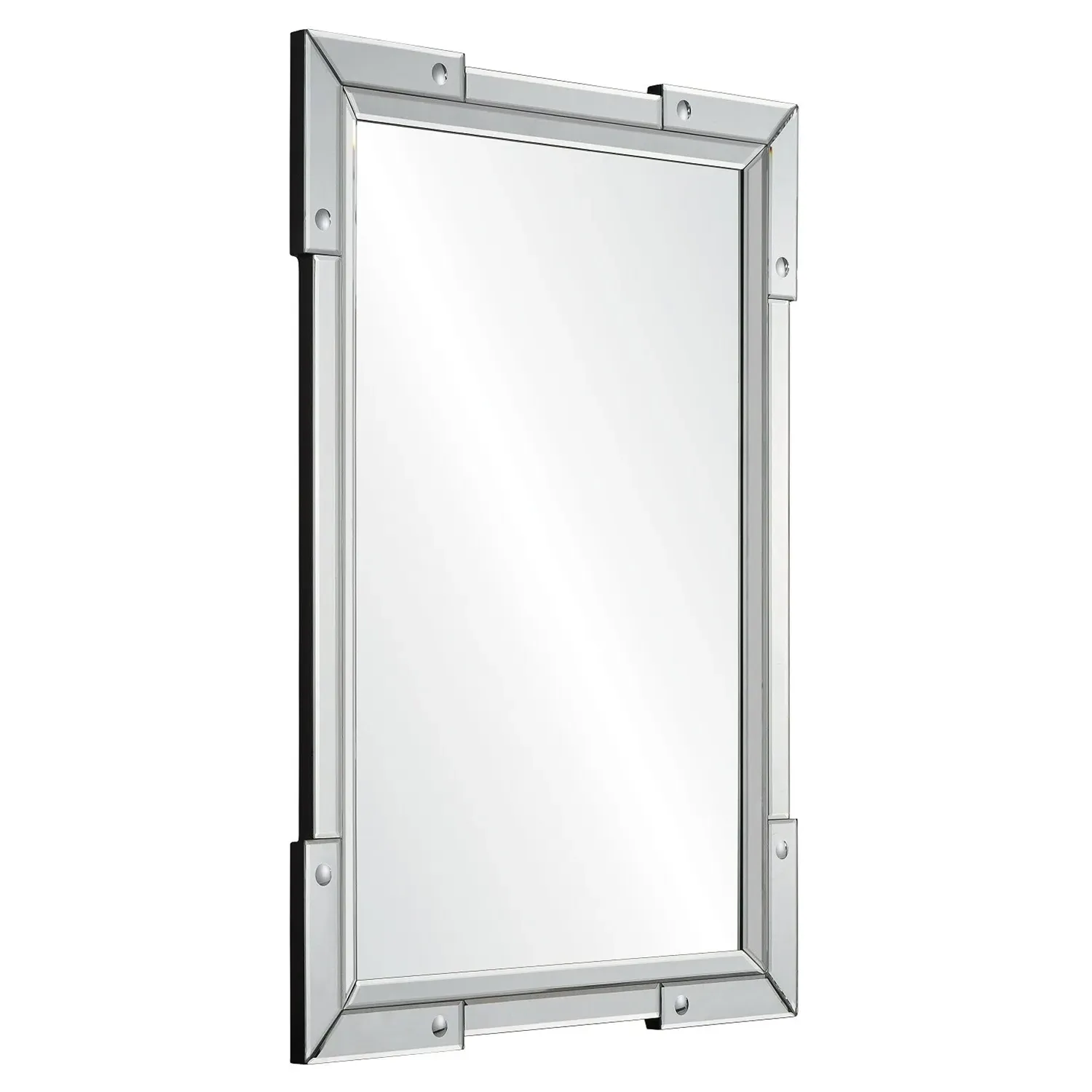 Sarah Rectangular Wall Mirror - Silver