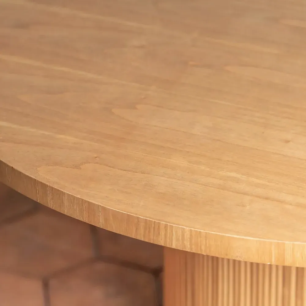 Sarah Round Dining Table - Brown, Rattan