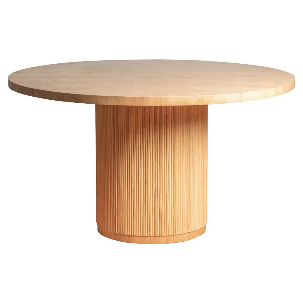 Sarah Round Dining Table - Brown, Rattan