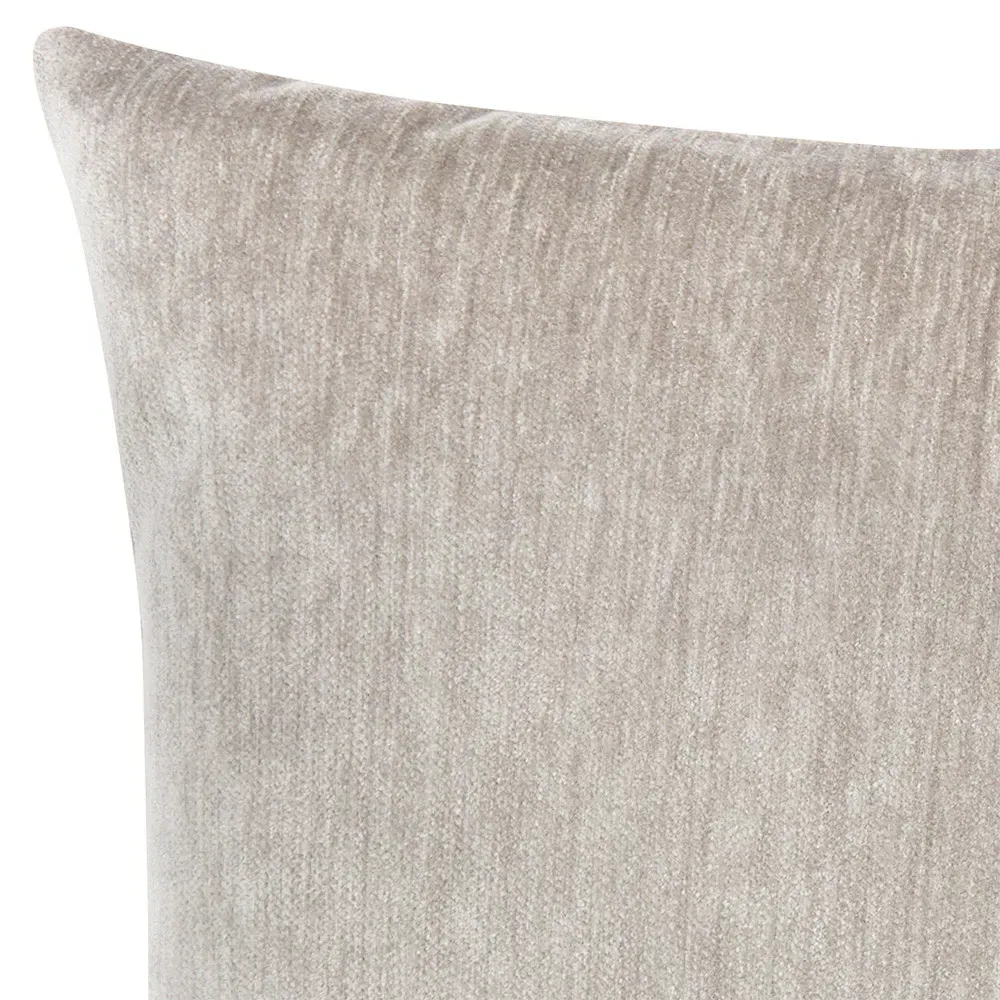 Sarah Velour Square Throw Pillow Indoor Outdoor - Pewter Grey
