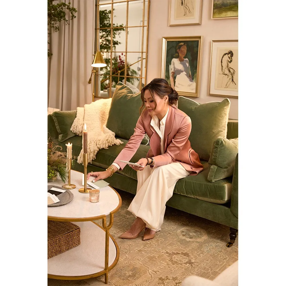 Saraya Oushak Patterned Hand Knotted Rug - Grey, Wool