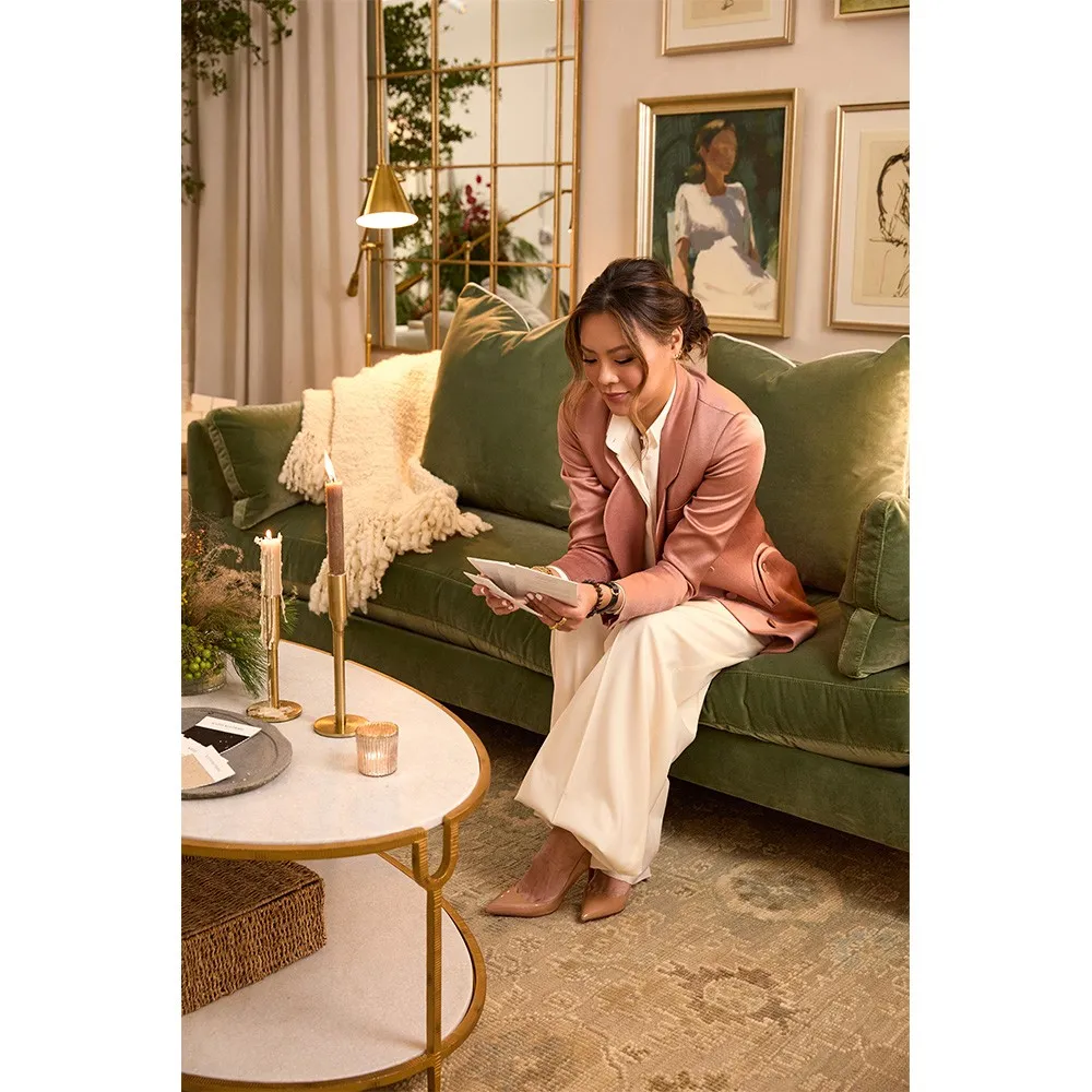 Saraya Oushak Patterned Hand Knotted Rug - Grey, Wool