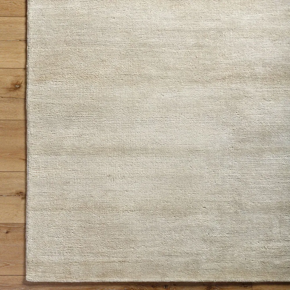Saria Hand Knotted Rug Sample - Beige, Wool