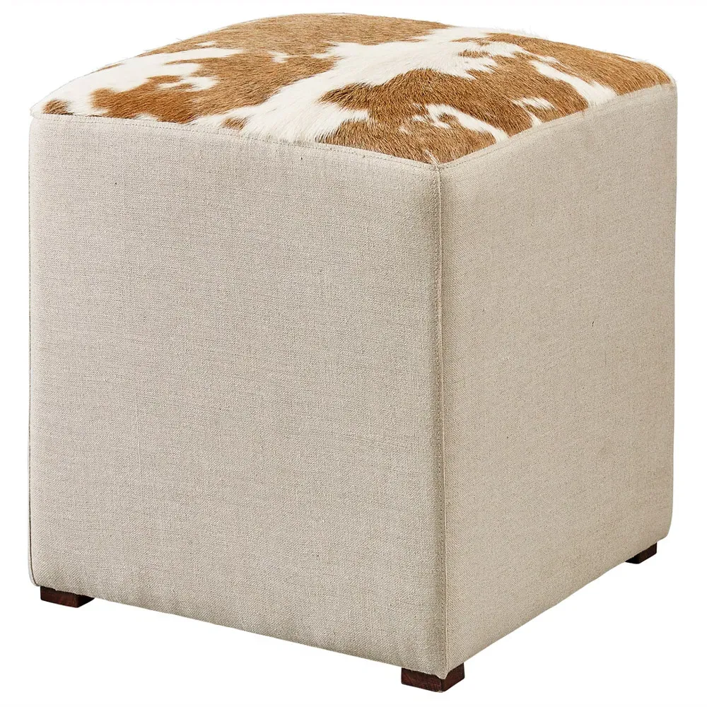 Sariyah Square Ottoman - Beige, Performance Fabric image